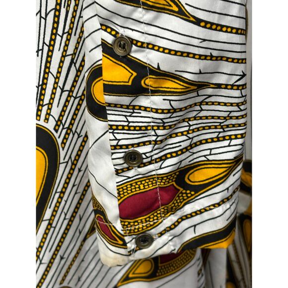 Step in Style trapeze shirt dress, bold print, African influence, statement - Picture 5 of 6